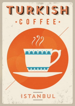 Vintage Turkish Coffee Poster のイラスト素材