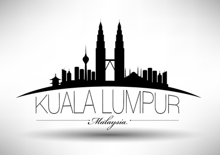 Kuala Lumpur City Skyline Design のイラスト素材