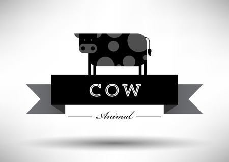 Cow Typographyのイラスト素材