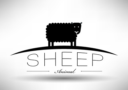 Sheep Typographyのイラスト素材