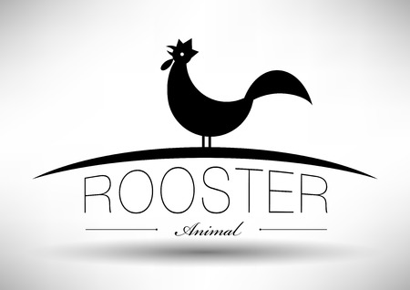 Rooster Typographyのイラスト素材