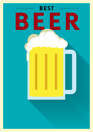 Illustration pour Best Beer Poster Illustration - image libre de droit