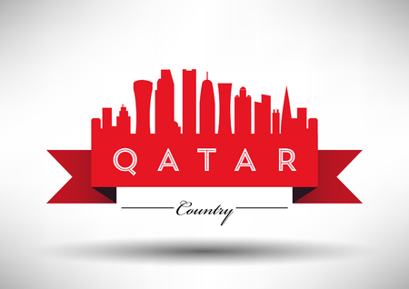 Qatar Skyline Designのイラスト素材