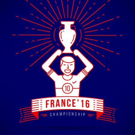France 2016 European Football Championship Designのイラスト素材