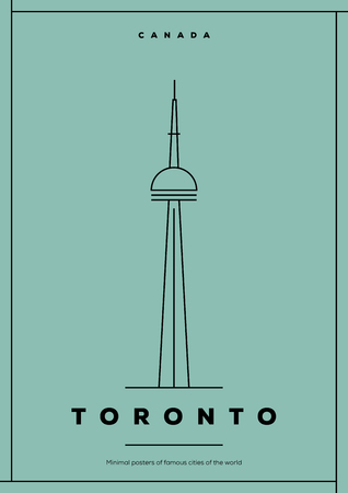 Minimal Toronto City Poster Designのイラスト素材