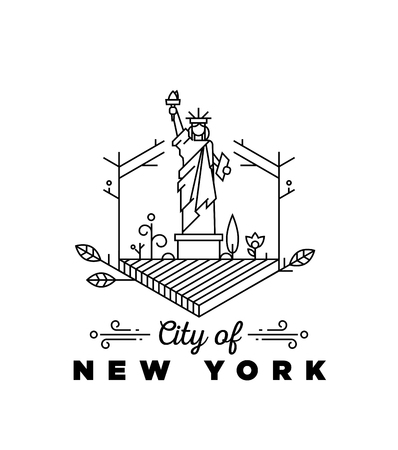 City of New York Monogram Vector Design Templateのイラスト素材