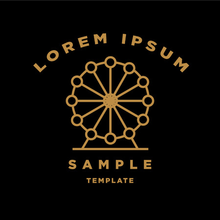 Linear Ferry Wheel Sign Vector Designのイラスト素材