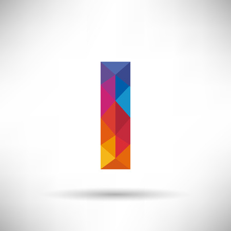 Geometric Letter I Icon and Logo Template.のイラスト素材