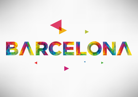 Geometric Barcelona City Vector Designのイラスト素材