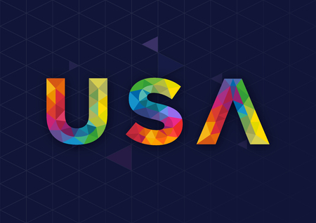 Geometric USA Vector Designのイラスト素材
