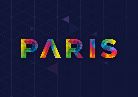 Geometric Paris City Vector Designのイラスト素材