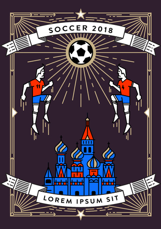 Football Cup 2018 Template Designのイラスト素材