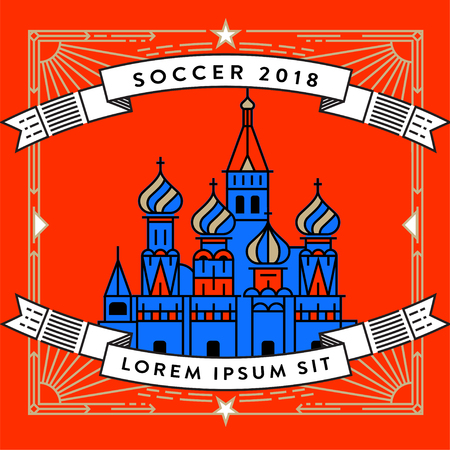 Football Cup 2018 Template Designのイラスト素材