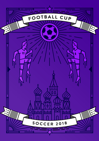 Football Cup 2018 Template Designのイラスト素材
