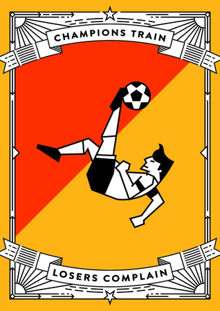 Football Template, Vector Flat Designのイラスト素材