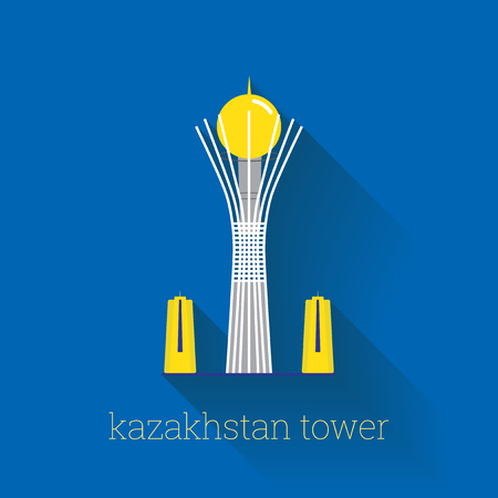 Astana Tower, Kazakhstan Poster Designのイラスト素材