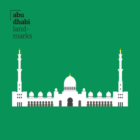 Landmark of Abu Dhabi Poster Designのイラスト素材