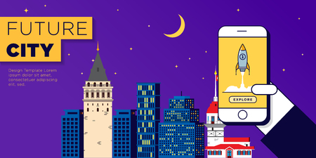Istanbul Web Banner Graphic Templateのイラスト素材