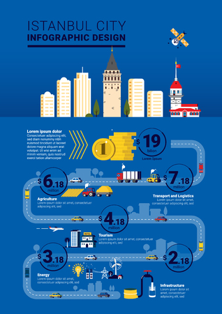 Istanbul City Infographic Template Designのイラスト素材