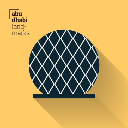 Landmark of Abu Dhabi Poster Designのイラスト素材
