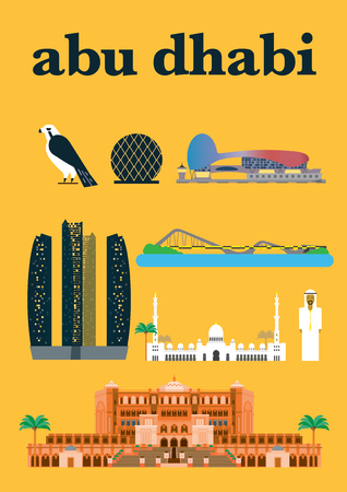 Abu Dhabi Infographic Template Designのイラスト素材