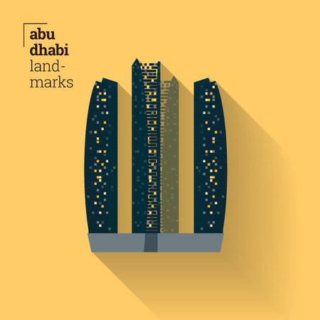 Landmark of Abu Dhabi Poster Designのイラスト素材