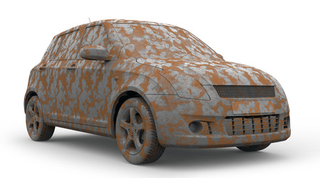 rusty carの写真素材