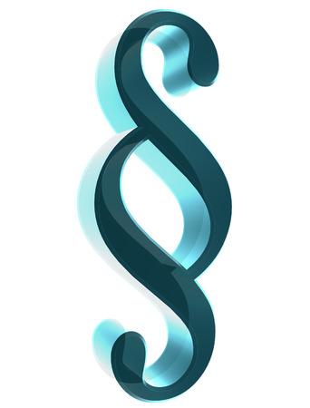 Paragraph sign symbol on white isolated の写真素材