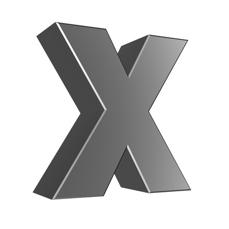 3d letter collection - Small cases - xの写真素材