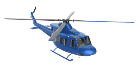 Helicopter isolated on white backgroundの写真素材