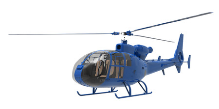 Helicopter isolated on white backgroundの写真素材
