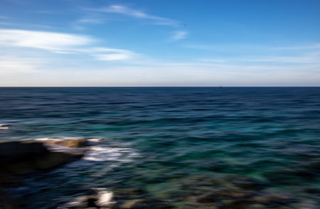 intentional camera movement - seaの写真素材