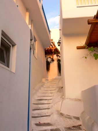 The island of mykonos.の写真素材