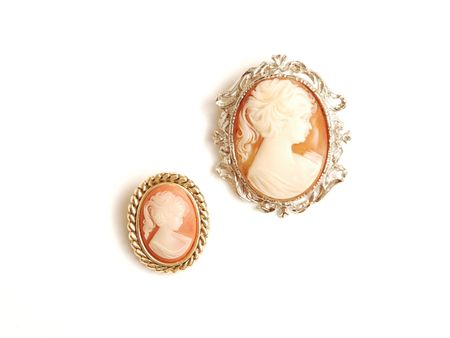 Antique cameo brooch.の写真素材