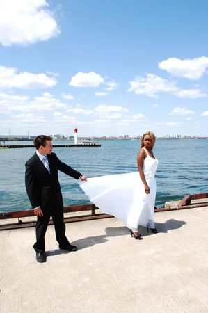 Young married couple.の写真素材