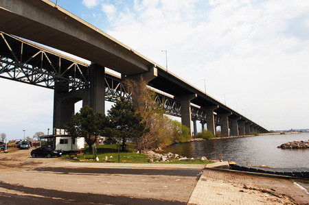 The Highway QEW in Hamiltonの写真素材