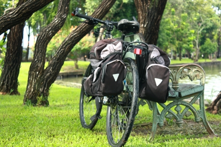 bicycle in the parkの写真素材