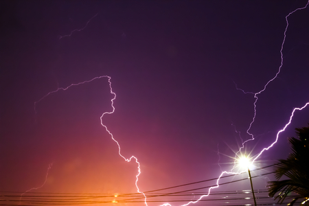 Lightning streaks