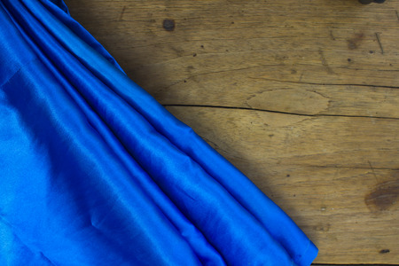 Rustic background for Oktoberfest with bavarian white and blue fabricの写真素材