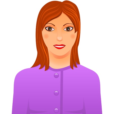 avatar of businesswoman in lilac blazerのイラスト素材