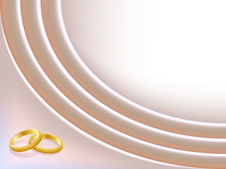 Cream satin wedding background with ringsのイラスト素材