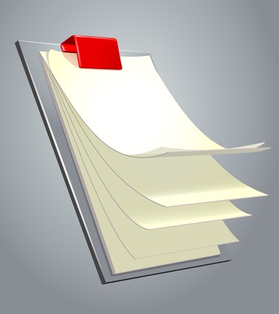 Office clipboard with red claspのイラスト素材