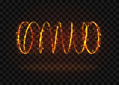 Golden horizontal spiral teleport with light effectsのイラスト素材