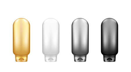 Set of cosmetic bottle mockup isolated from backgroundのイラスト素材