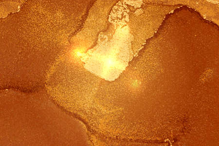 Bright orange and gold marble pattern with sparkles