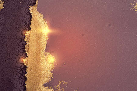 Purple, mauve and gold marble texture with sparkles. Abstract vector background