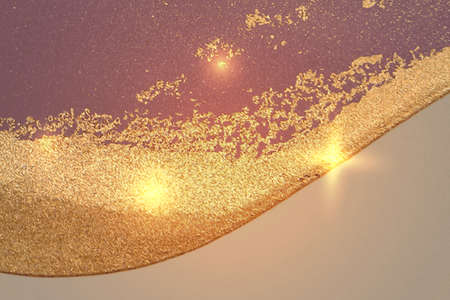 Gold and mauve pattern with texture of marble and sparkles