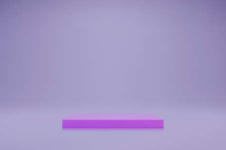 3D light purple podium on pastel lilac backgroundのイラスト素材