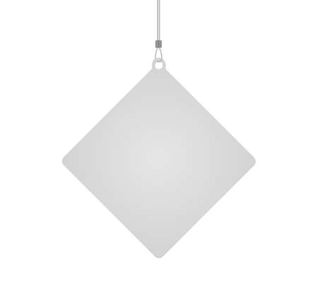 Square dangler hanging from ceiling realistic mockupのイラスト素材