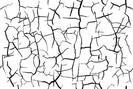 Cracked dry soil black and white seamless patternのイラスト素材